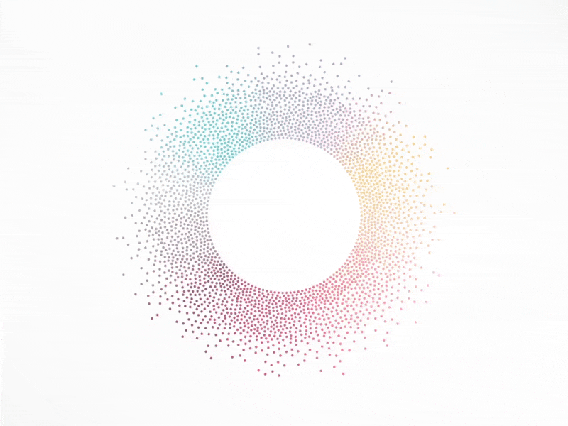Animated Colour Wheel animation branding colours design dots graphic ident pixels wheel