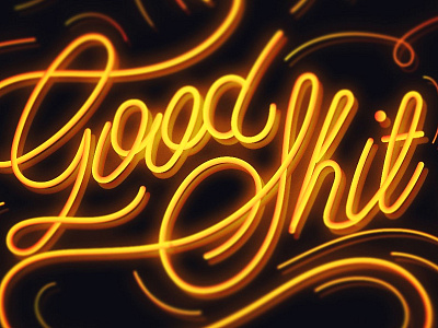 Good Shit bespoke colours decorative good shit handdrawn lines script type typography vector