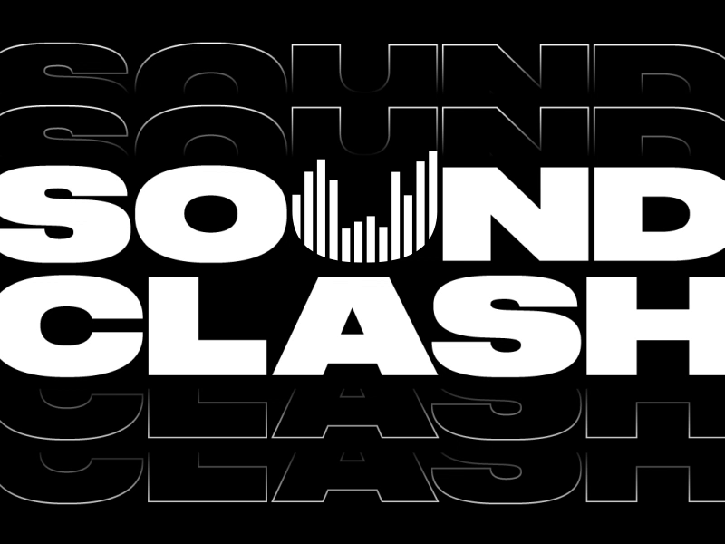 Soundclash Logo animated animation audio branding design motion music playlist soundclash type