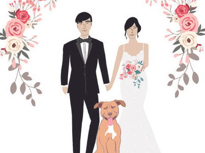 Custom Wedding Illustration illustration vector art