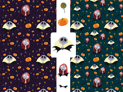 [WOF] [Patterns] The Nightmare Before Christmas free halloween illustration pattern poster print thenightmarebeforechristmas