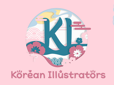 Illustration-logo for social media branding cartoon design digital illustration korea korean logo pattern typography vector 로고타입 브랜딩 한국스타일