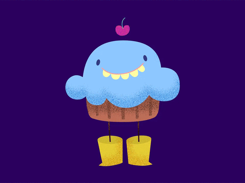 Little Cake 2d after effects animation character design illustration magnetic motion