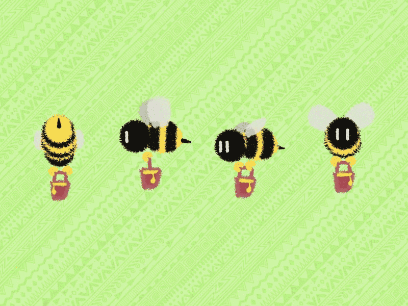 Bees after effects animaion bees honey illustration motion