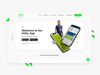 GOAL App | GO And Learn With Your Heroes | App-promoting Website home page landing landing page landing page design landingpage uidesign uiuxdesign webdesign