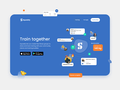 Squaddy — Group Training Made Easy | Website Redesign app website mobile app website redesign rwd training app website design www