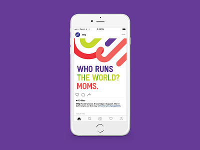 Moms run the world brand identity branding colorful instagram purple sullivan typography ui