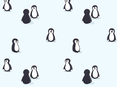 Penguin Patter 2d artwork children children art cute design digital art illustration illustrator pattern penguin surfacedesign vector