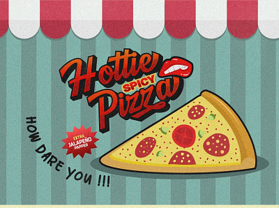 Hottie Pizza 90s fonts 90s poster classic poster flat illustration handlettering fonts hipster hipster font pizza pretty fonts scrapbooking script font vintage
