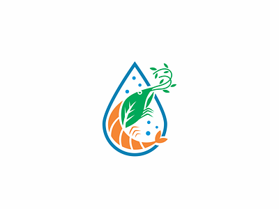 Aquaponic Logo 99designs aquponic crawfish crayfish farm flat green hydroponic plant shrimp simple water