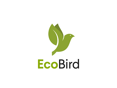 Ecobird bird eco friendly environment flat forest green leaf simple