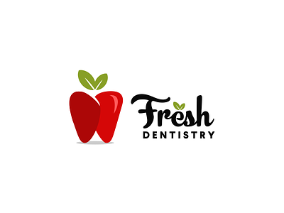Fresh Dentistry apple dental dentistry fresh fruits healthy playful red simple teeth