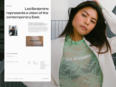 Les Benjamins Concept Design clean cool design minimal design promo typography ui user inteface ux web design