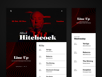 Psychological Thriller Film Festival clean cool design minimal minimal design promo typography ui user inteface ux web design