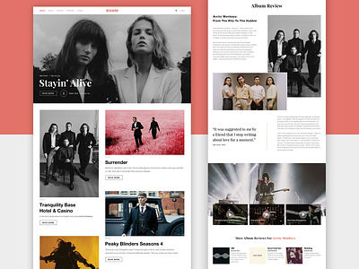 When And Where Magazine Concept Design album arctic monkeys cinema cool design event header magazine minimal design music peaky blinders promo review series ticket typography ui user inteface web web design