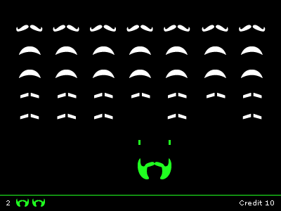 Mutton Chops Invaders black game mutton chops pixel playoff space invaders