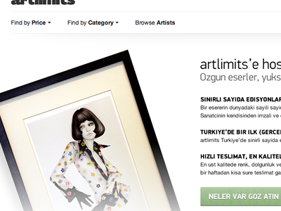 Homepage takeover art artwork frame green homepage white