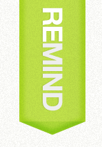 Remind 1 green helvetica lime rebound rebound me remind