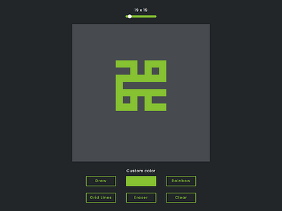 A game to draw art similar to pixel art, or Kufic Calligraphy! calligraphy game kufic pixel art ui ux