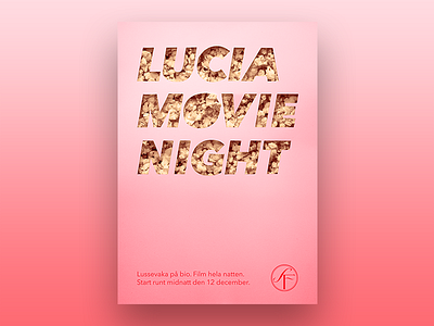Lucia Movie Night cutout december diy gradient lucia photo popcorn poster typography