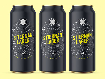 Concept - Stiernan Lager beer can beer beer art branding can illustration label mock up package design space typogaphy