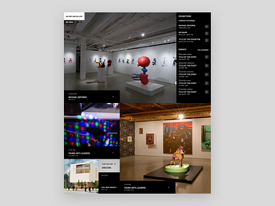 Galerie SAW Gallery Website Concept design ui ux web