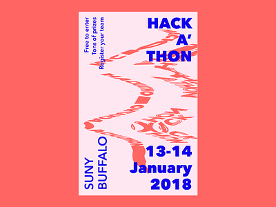 Hackathon Poster typography vector