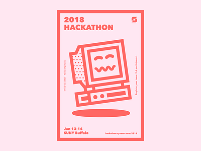 Hackathon Poster typography vector