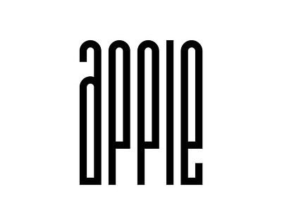 apple type apple flat letters type type design typography