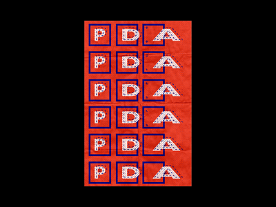 PDA Projects poster typography vector
