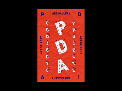 PDA Projects poster typography vector