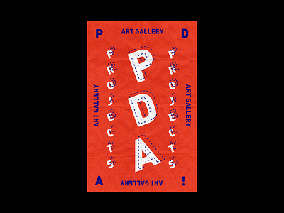PDA Projects poster typography vector
