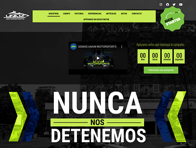 UNAM Motorsports dinamic fullstack responsive wordpress