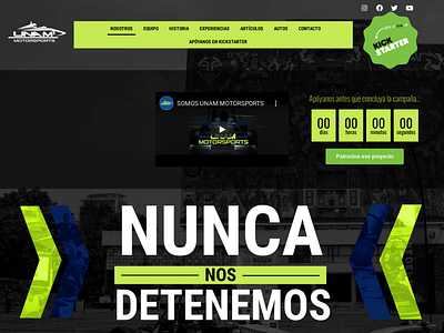 UNAM Motorsports dinamic fullstack responsive wordpress