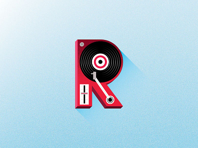 Resound disc dj icon illustration logo music record vinyl