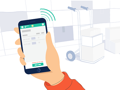 Tracking app courier delivery package post stidner tracking app