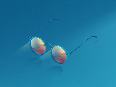 Glasses of the sun glasses illustration janillustrates perspective sun sunglasses vector view