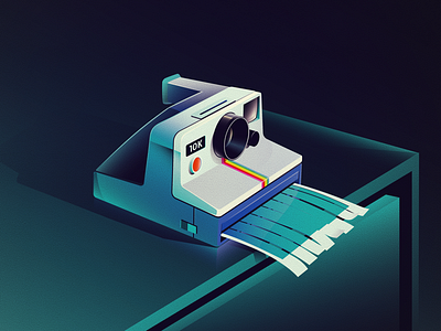 Polaroid gradient illustration polaroid vector