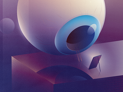 Eyeball artwork editorial eyeball gradient illustration trap