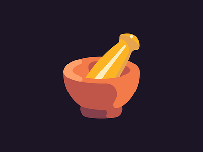 Mortar and Pestle 2d art design digital illustration digitalart dribbble flat illustration mortar pestle vector