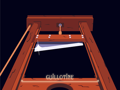 GUILLOTINE 2d flat guillotine halloween illu illustration spooky vector weapon witch witchcraft