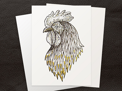 "Golden Rooster" | Ink Illustration drawing illustration ink ink drawing
