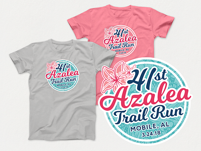 41st Azalea Trail Run T-Shirt 5k shirt design logo race shirt t shirt t shirt design vector
