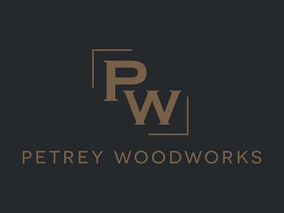 Petrey Woodworks Logo branding logo