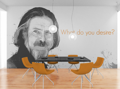 What do you desire? motivational mural portrait