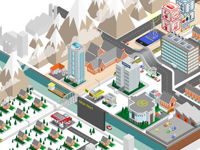 Isometric Map isometric map vector world