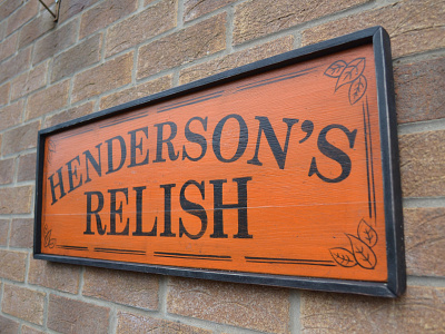 The Spicy Yorkshire Sauce hendersons relish sauce sheffield sign sign painted spicy traditional yorkshire