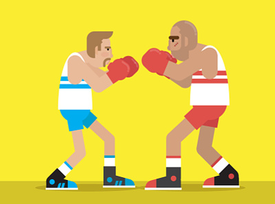 Boxers adobe illustrator adobe ilustrator after effects animation character character design flat illustration flatdesign illustration vector