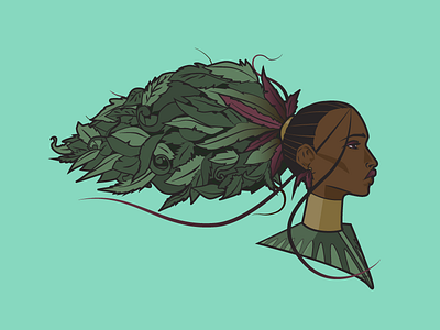 Bud Goddess africa beauty cannabis goddess illustration illustrator princess vector woman