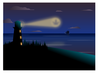 Find Your Beacon beacon cannabis dark kindtyme lighthouse night night sky ship
